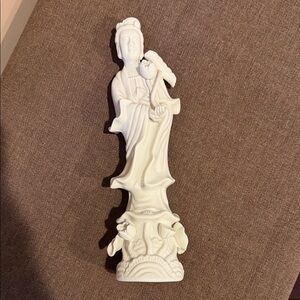 Elegant Cream Ceramic Figurine